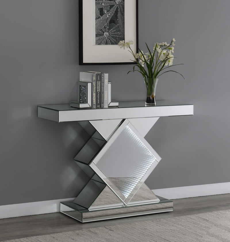 Eesha - Silver - Console Table w/ Led - Ornate Home