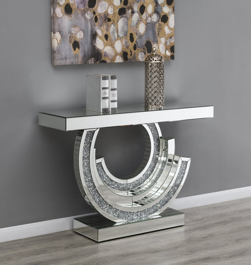 Nawa - Silver - Multi-Dimensional Console Table - Ornate Home