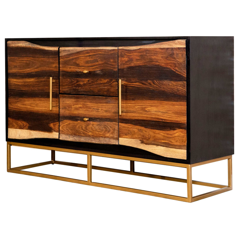 Kris - Black Walnut & Gold - Accent Cabinet - Ornate Home