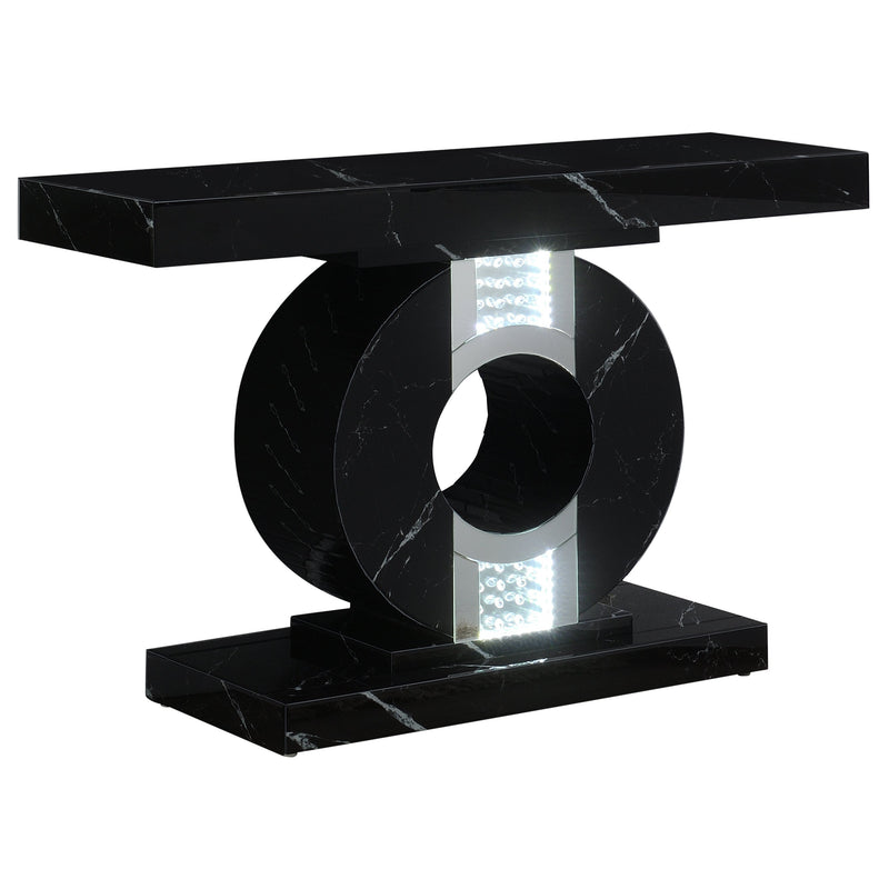 Deon - Black - Geometric Console Table w/ LED - Ornate Home