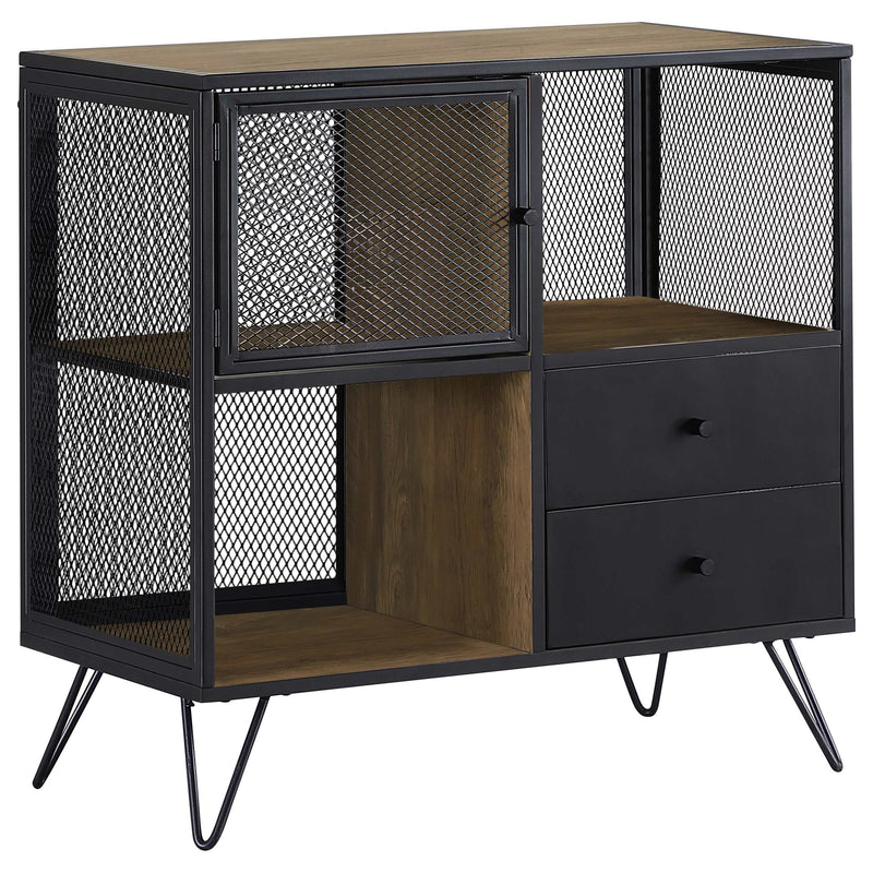 Arvin - Light Oak & Gunmetal Grey - Accent Cabinet - Ornate Home