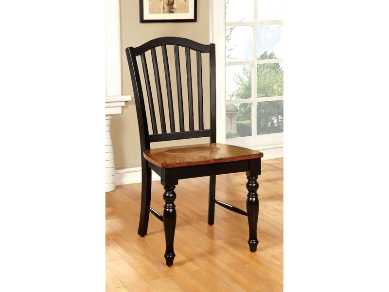 Mayville Black & Antique Oak Dining Chair (Set of 2)