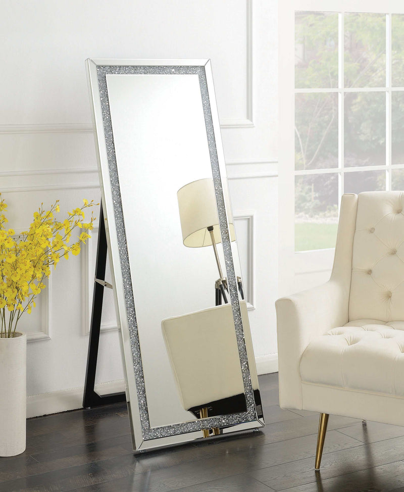 Kerys - Silver - Cheval Floor Mirror - Ornate Home