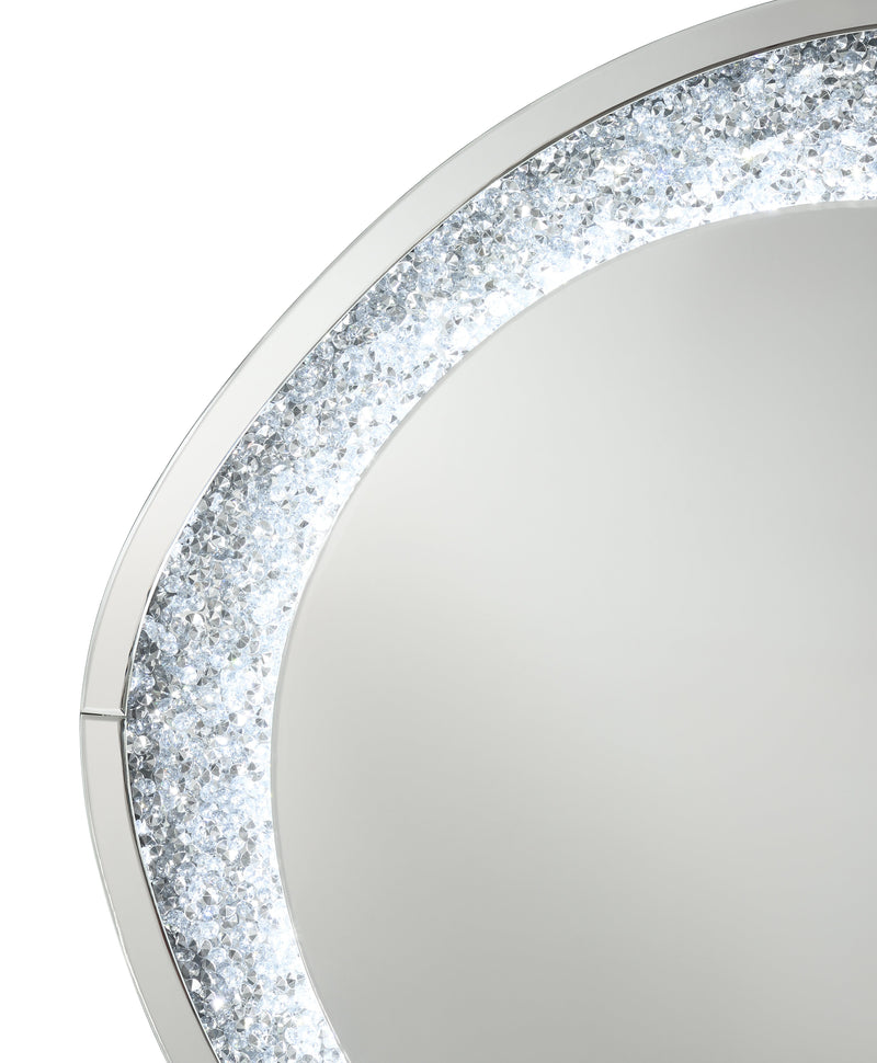 Mirage Acrylic Crystals Inlay Wall Mirror w/ LED Lights