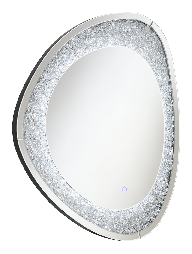 Mirage Acrylic Crystals Inlay Wall Mirror w/ LED Lights