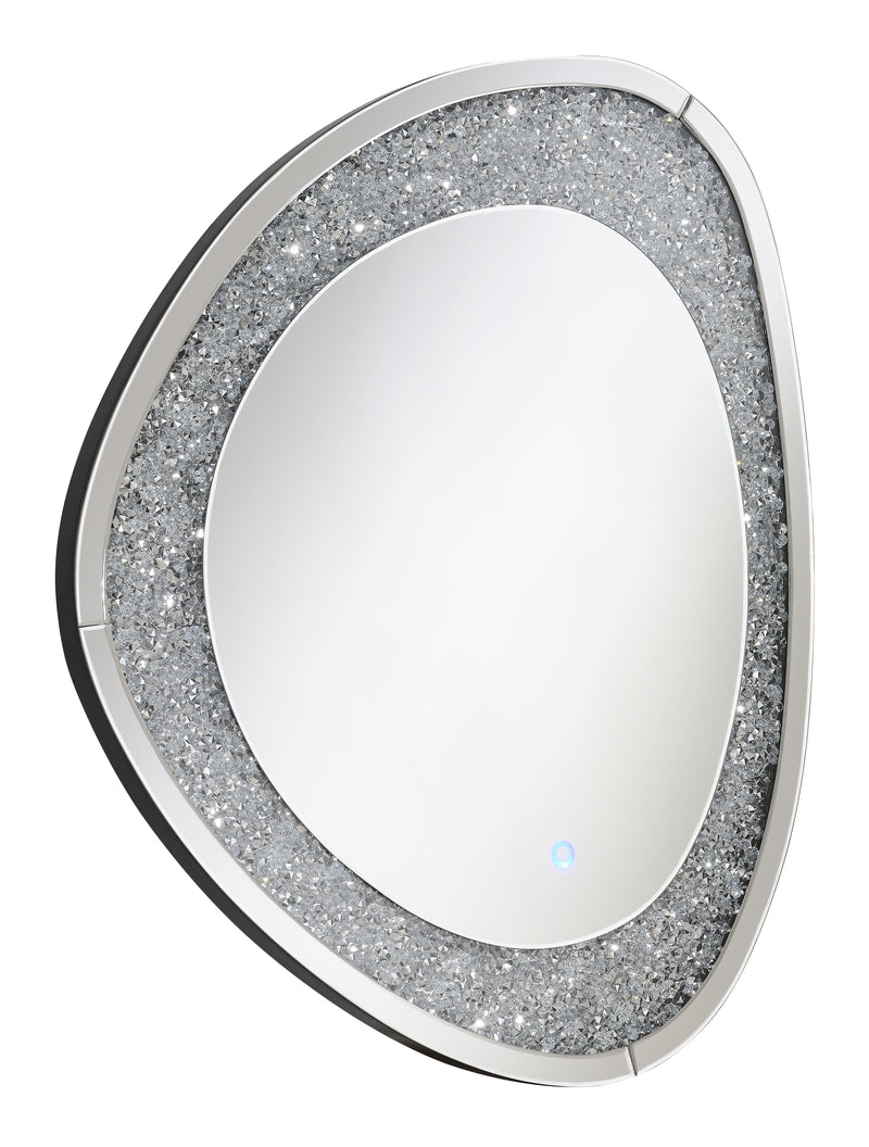 Mirage Acrylic Crystals Inlay Wall Mirror w/ LED Lights