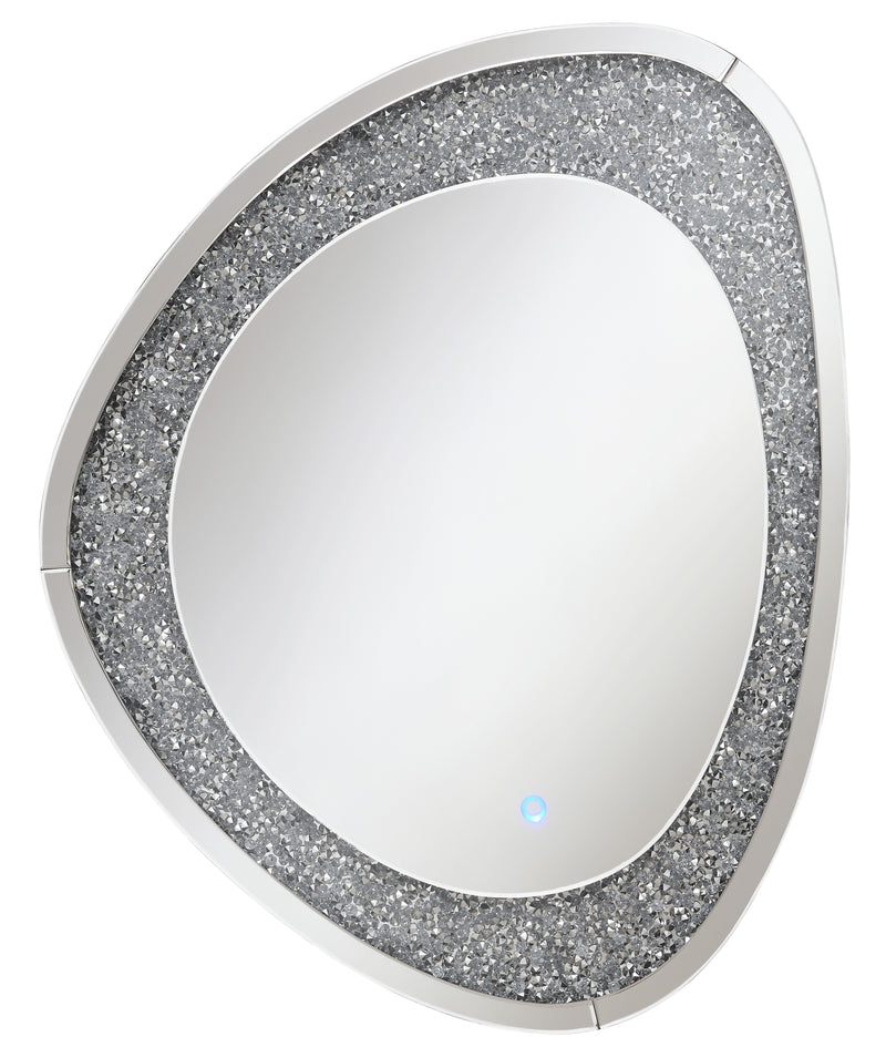 Mirage Acrylic Crystals Inlay Wall Mirror w/ LED Lights