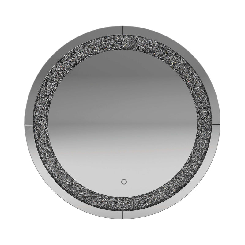 Rida - Silver - Round Wall Mirror - Ornate Home