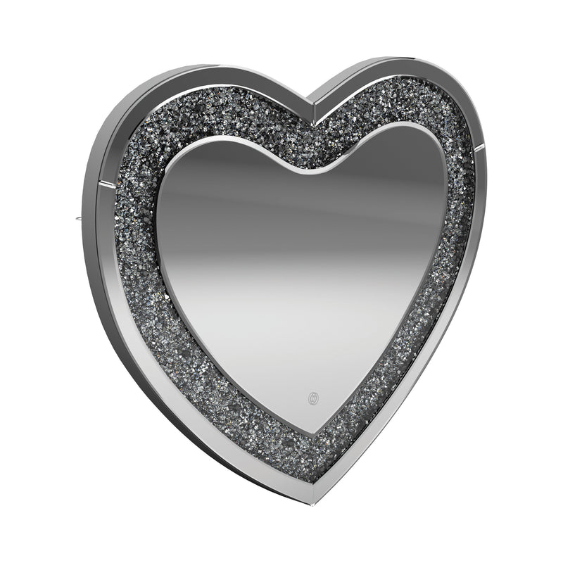 Issa - Silver - Heart Shape Wall Mirror - Ornate Home