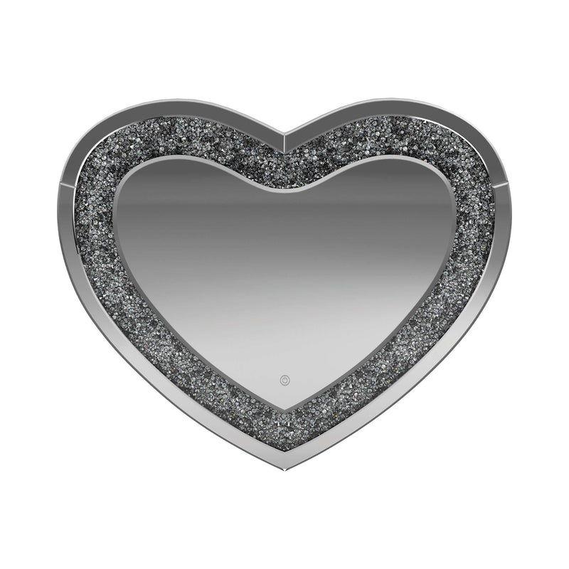 Issa - Silver - Heart Shape Wall Mirror - Ornate Home