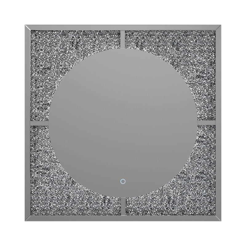 Fern - Silver & Black - Mirror /w LED - Ornate Home