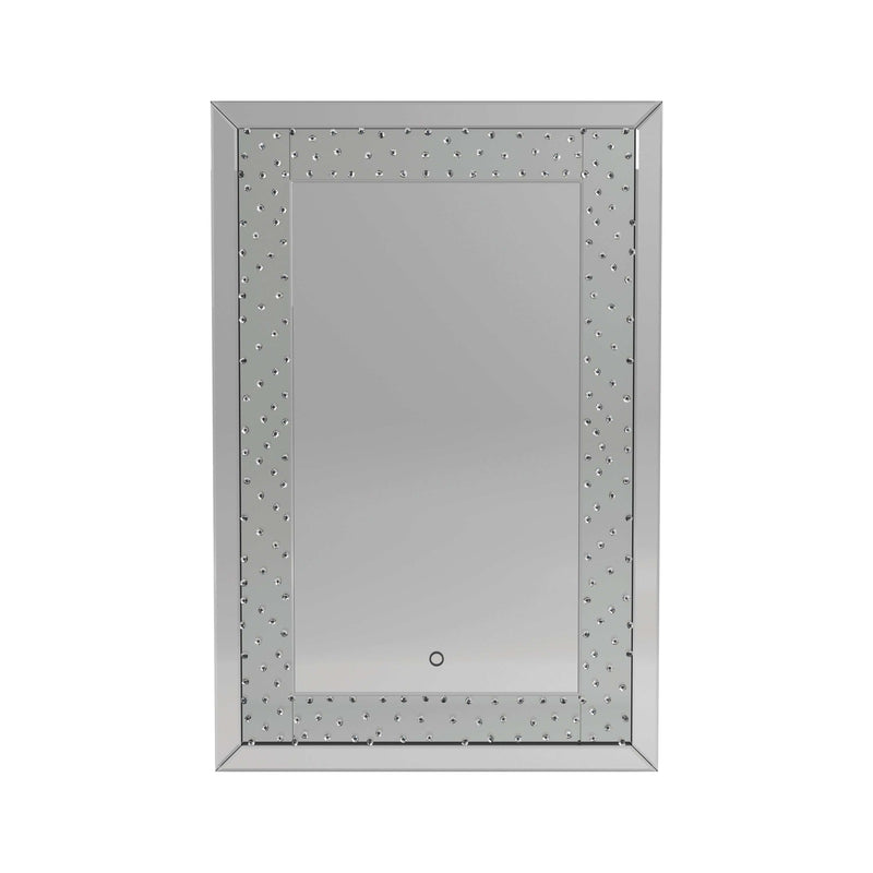 Kaydee - Silver -  Wall Mirror w/ LED Lighting Frame - Ornate Home