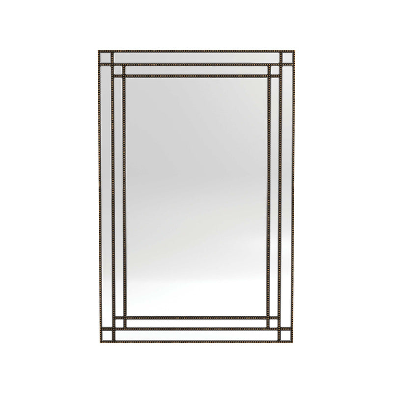 Ravinder - Silver - Beaded Trim Mirror - Ornate Home