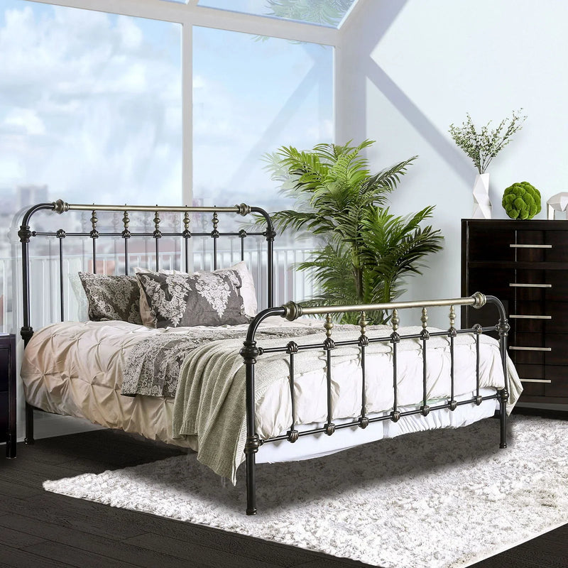 Riana - Antique Black - Queen Bed - Ornate Home