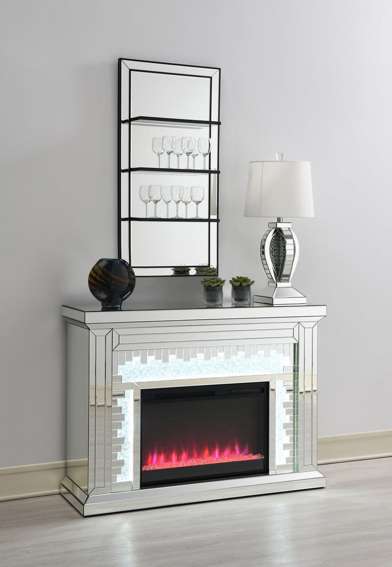 Gilmore Mirror Rectangular Freestanding Fireplace