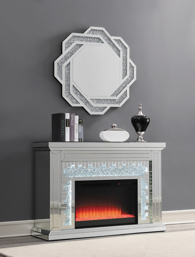 Gilmore Mirror Rectangular Freestanding Fireplace