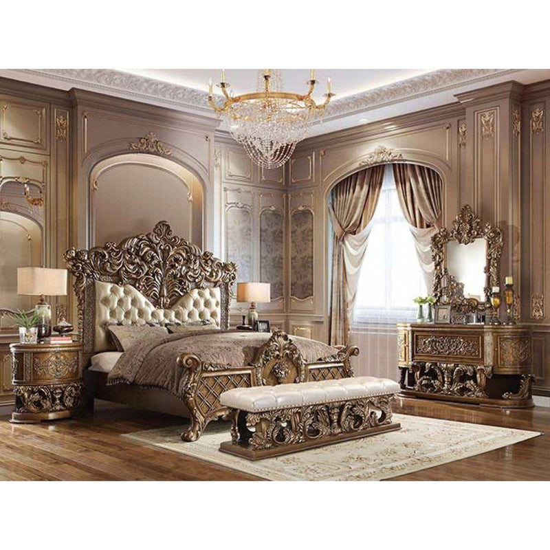 Constantine - Brown & Gold - Eastern King Bed - Ornate Home