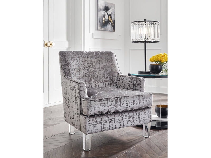 Gloriann Pewter Accent Chair