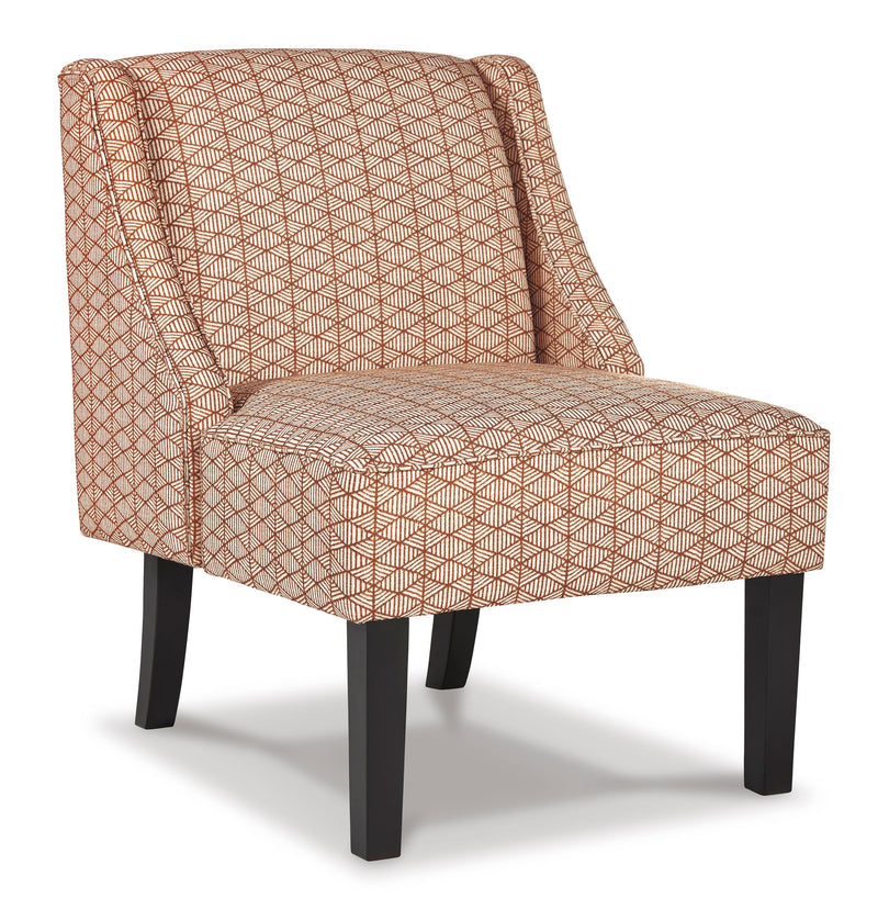 Janesley Orange & Cream Accent Chair