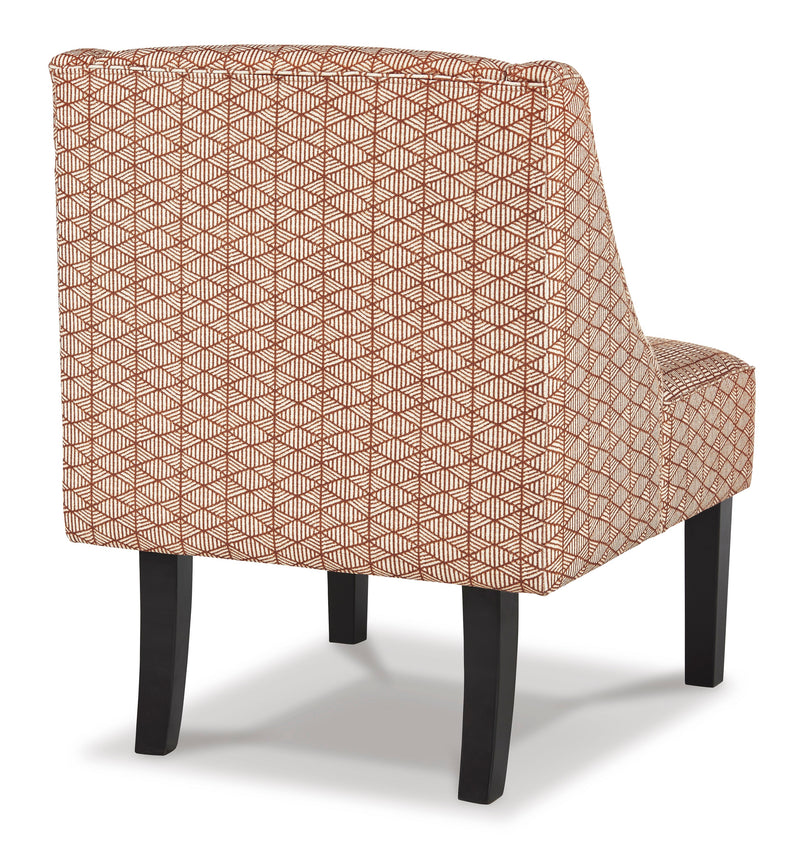 Janesley Orange & Cream Accent Chair