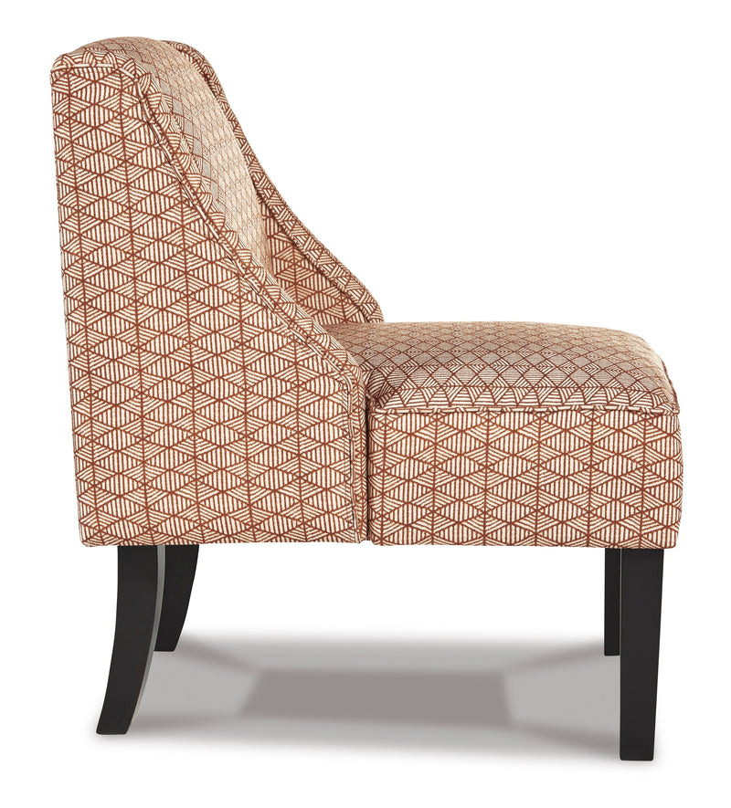 Janesley Orange & Cream Accent Chair