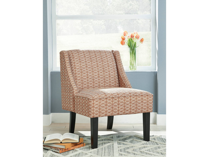 Janesley Orange & Cream Accent Chair