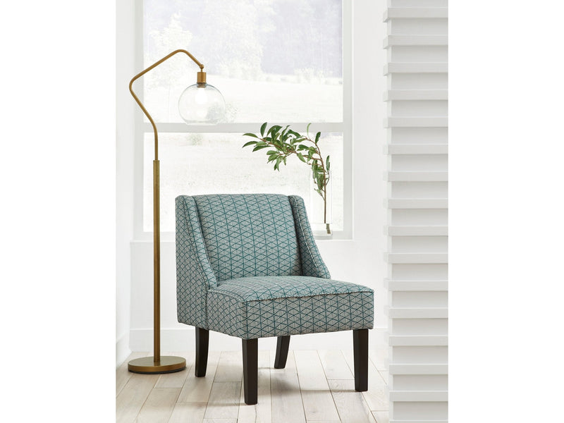 Janesley Teal & Cream Accent Chair