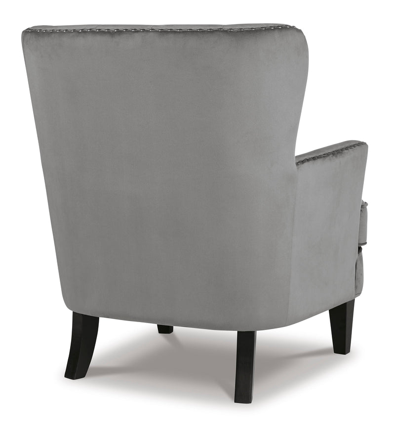 Romansque Gray Accent Chair