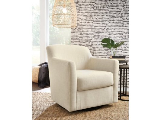 Bradney Linen Swivel Accent Chair