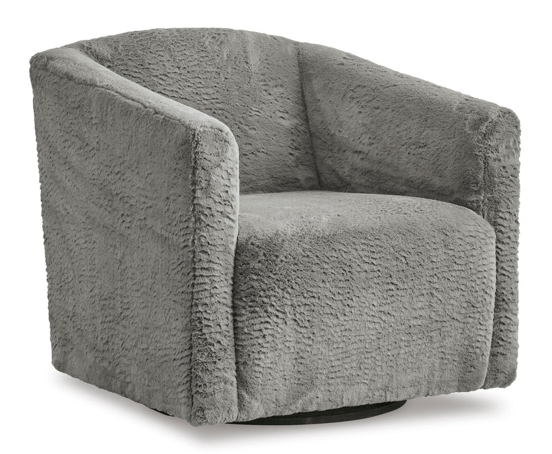 Bramner Charcoal Swivel Accent Chair