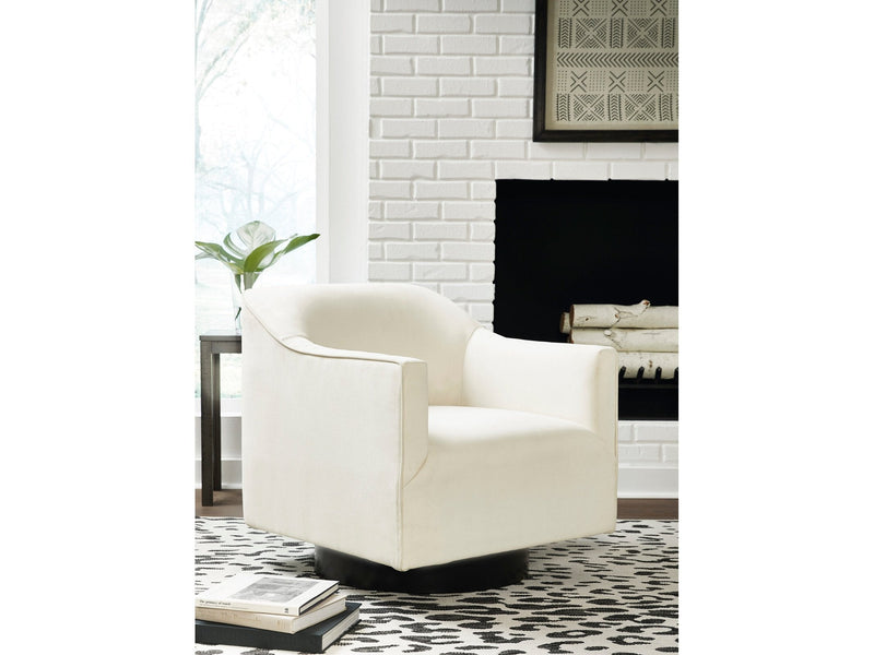 Phantasm Chalk Swivel Accent Chair