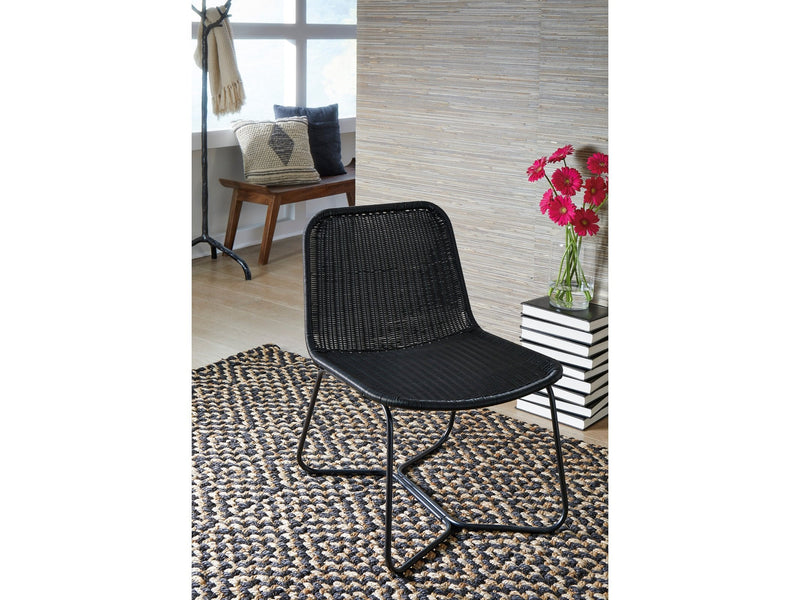 Daviston Black Accent Chair