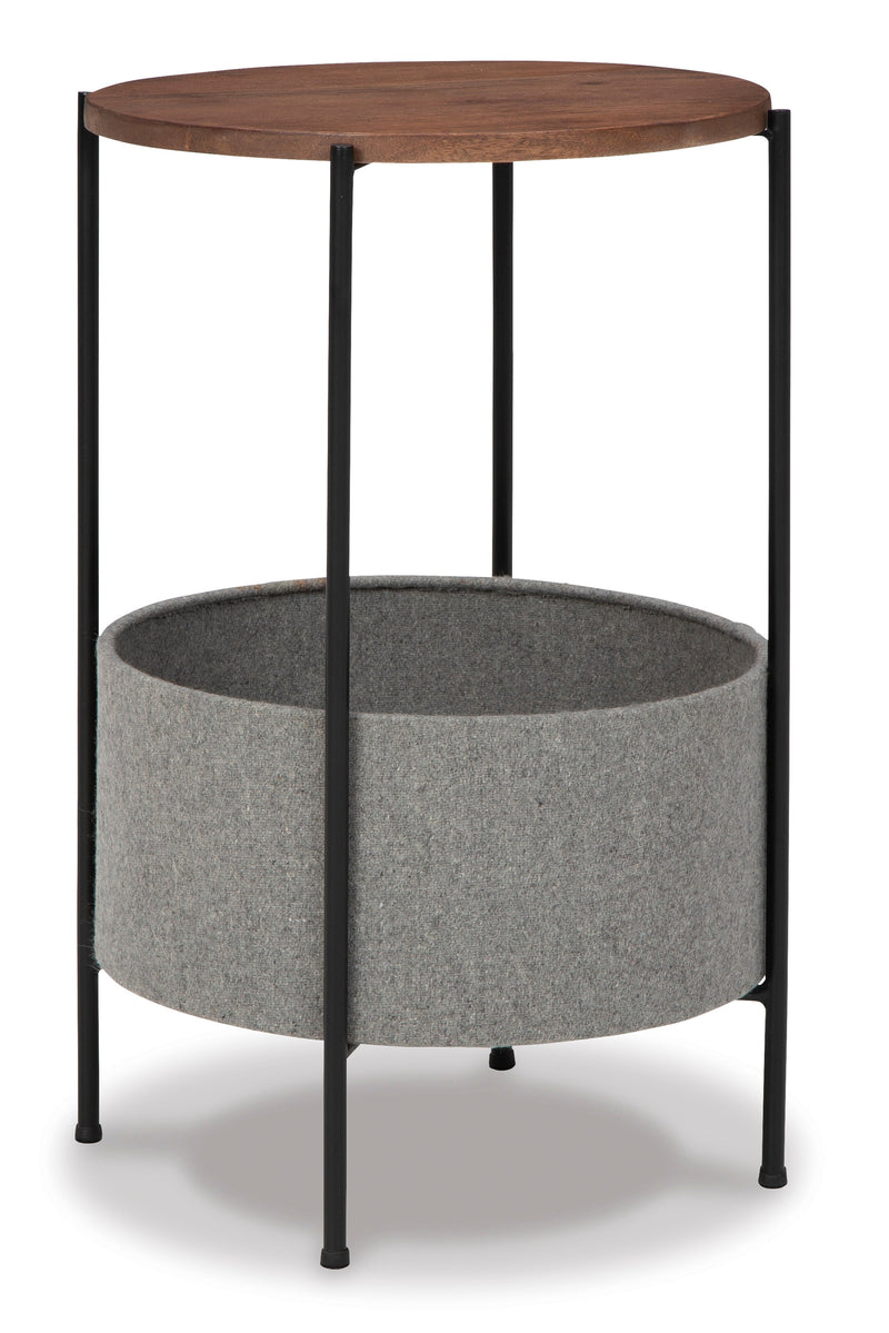 Brookway Black/Light Gray Accent Table