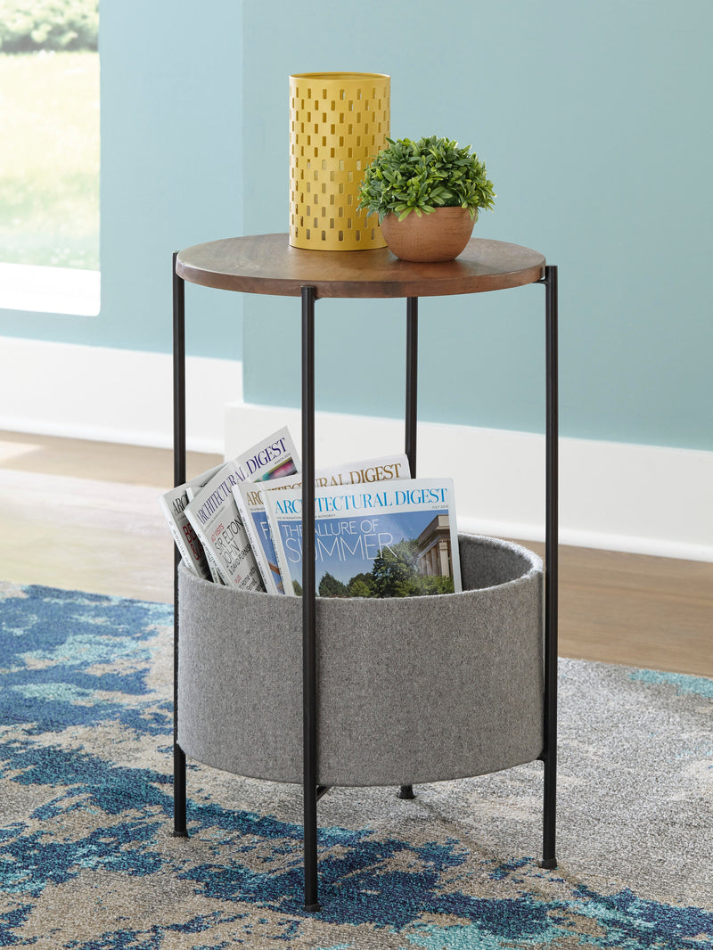 Brookway Black/Light Gray Accent Table