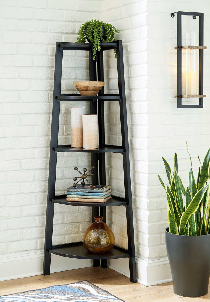 Bernmore - Black - Corner Shelf - Ornate Home