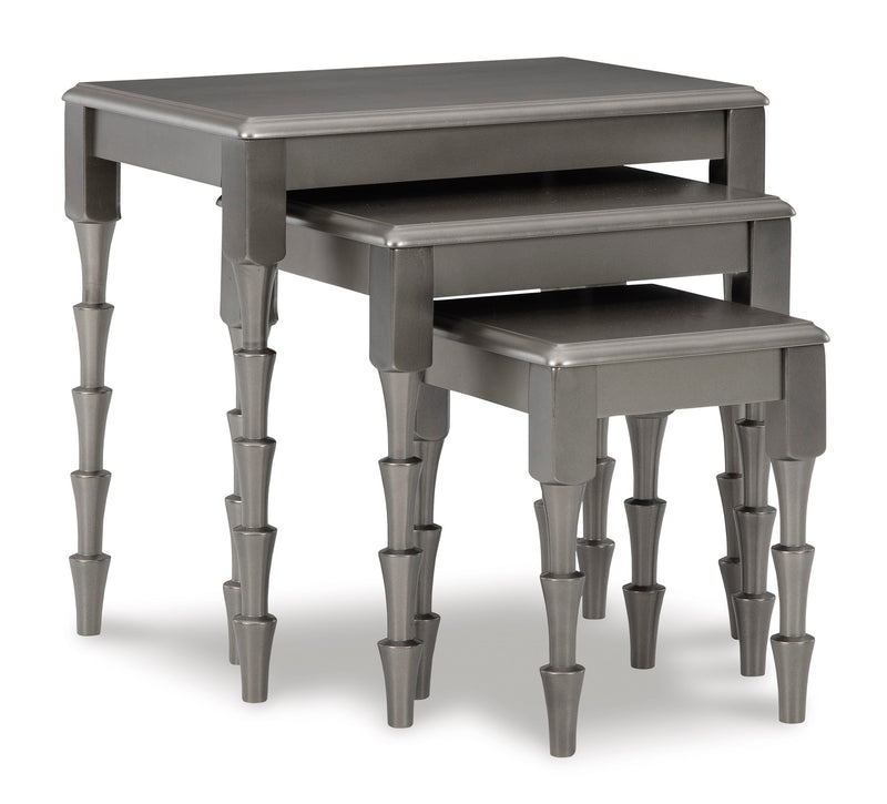 Larkendale Metallic Gray Accent Table (Set of 3)