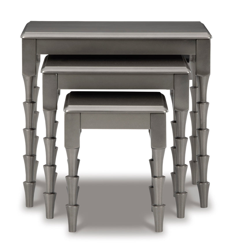 Larkendale Metallic Gray Accent Table (Set of 3)