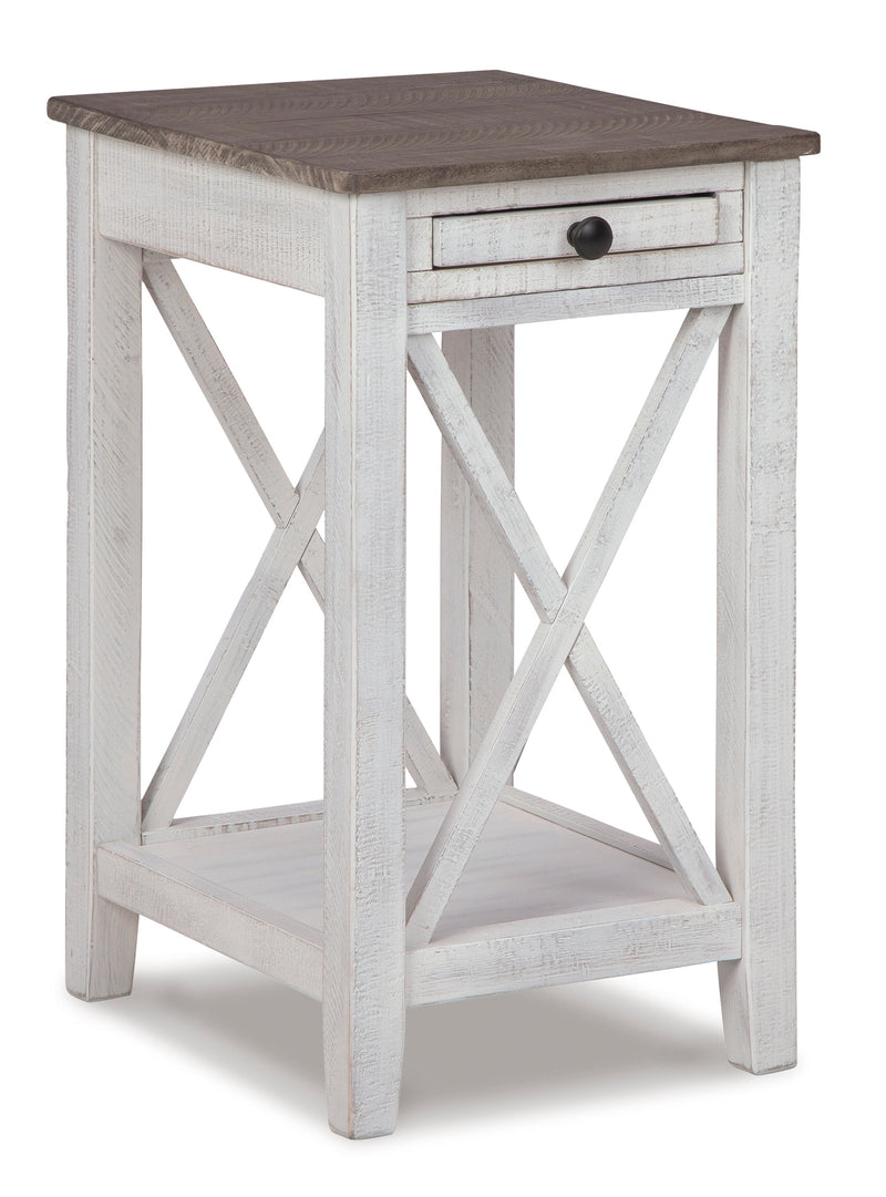 Adalane White & Gray Accent Table