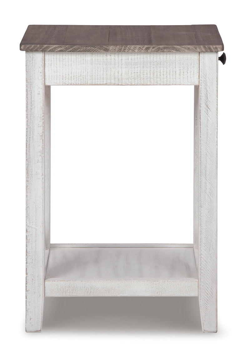 Adalane White & Gray Accent Table