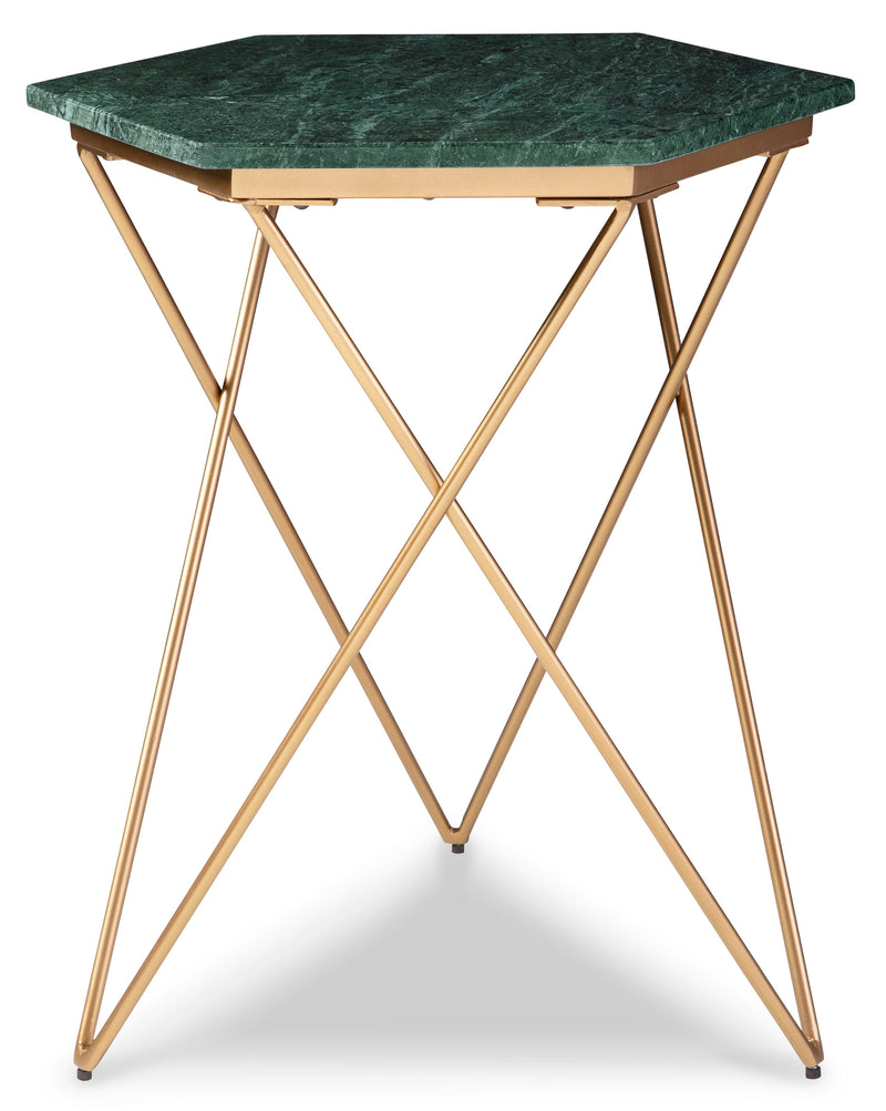 Engelton Green & Gold Accent Table