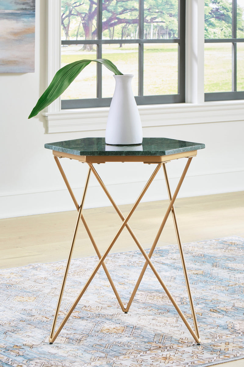 Engelton Green & Gold Accent Table