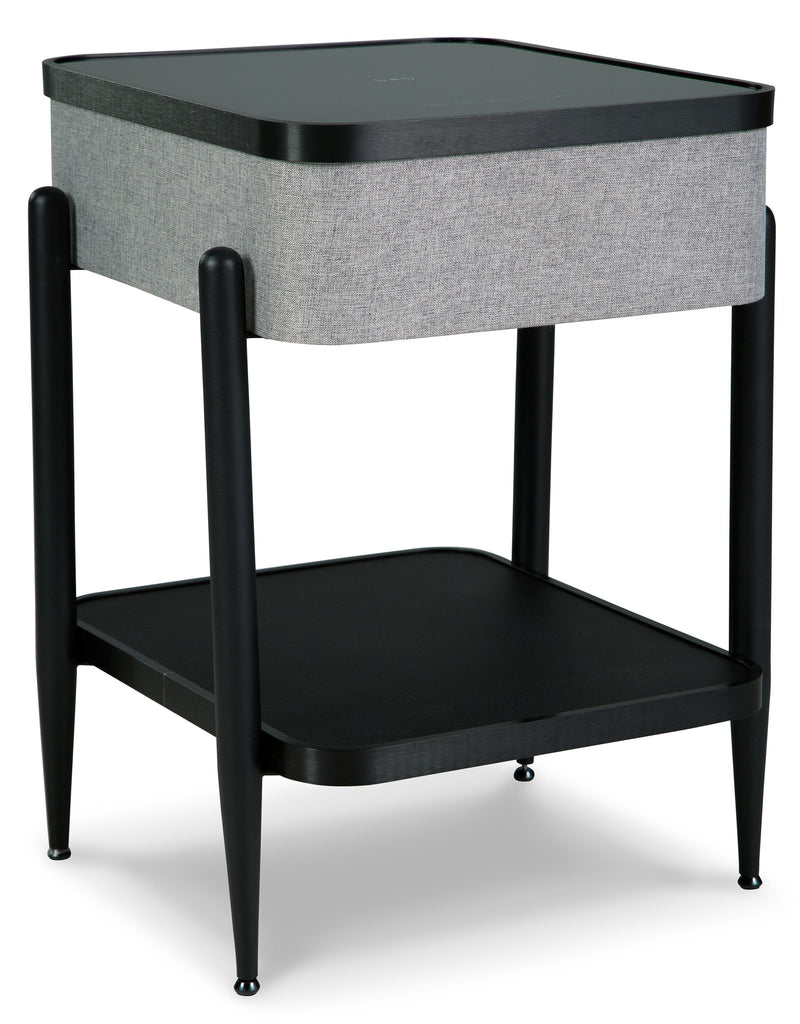 Jorvalee Gray/Black Accent Table