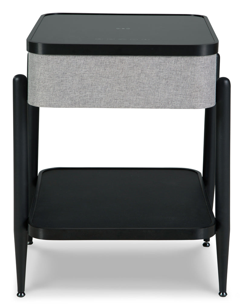 Jorvalee Gray/Black Accent Table