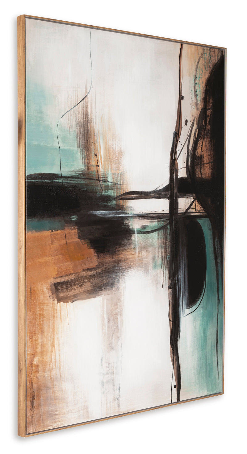 Brunonia Teal/Orange/Black Wall Art