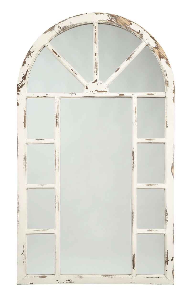 Divakar - Antique White - Accent Wall Mirror - Ornate Home