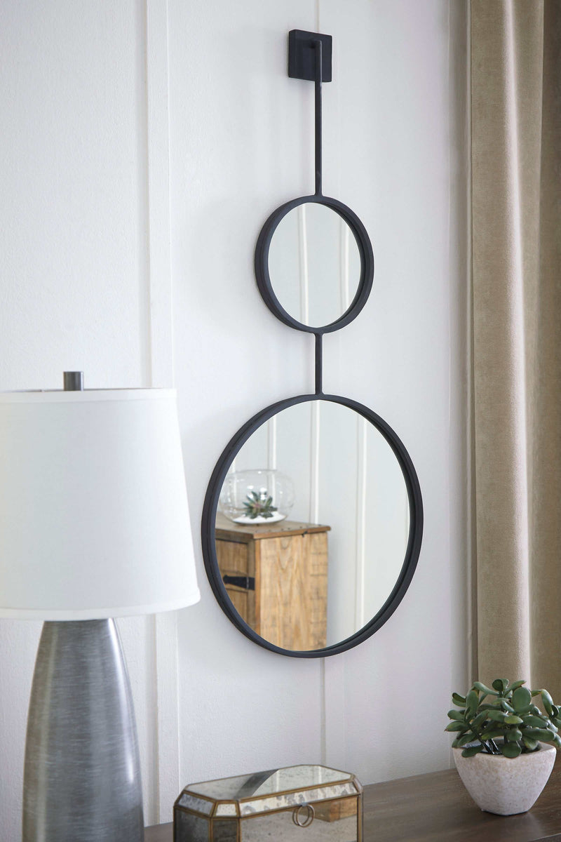 Brewer - Black - Accent Wall Mirror - Ornate Home