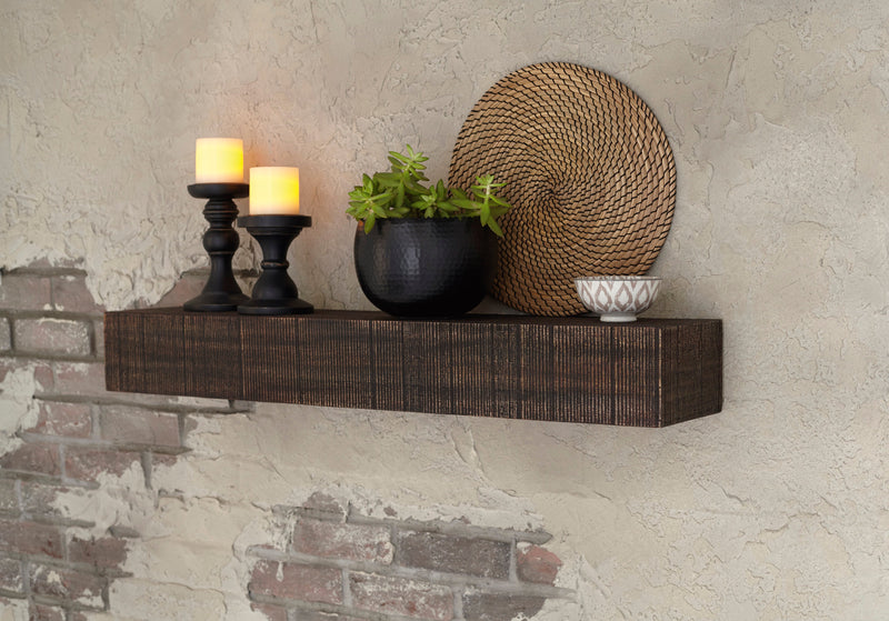 Cadmon Antique Gray Wall Shelf