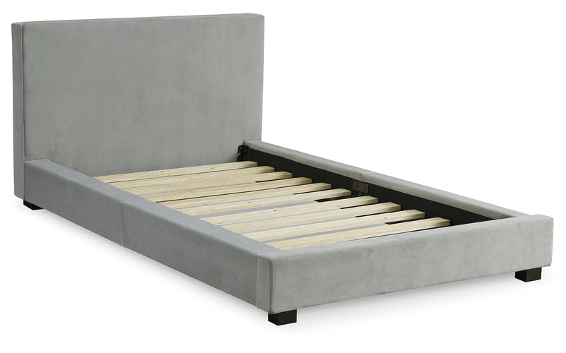 Chesani Gray Twin Upholstered Bed