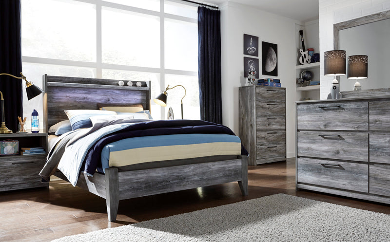 Baystorm Gray Queen Panel Bed