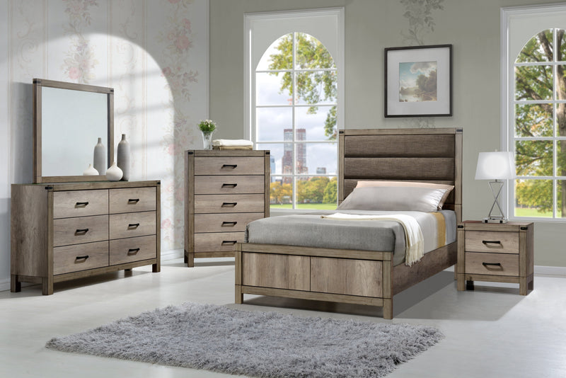 Matteo Light Brown Youth Panel Bedroom Set